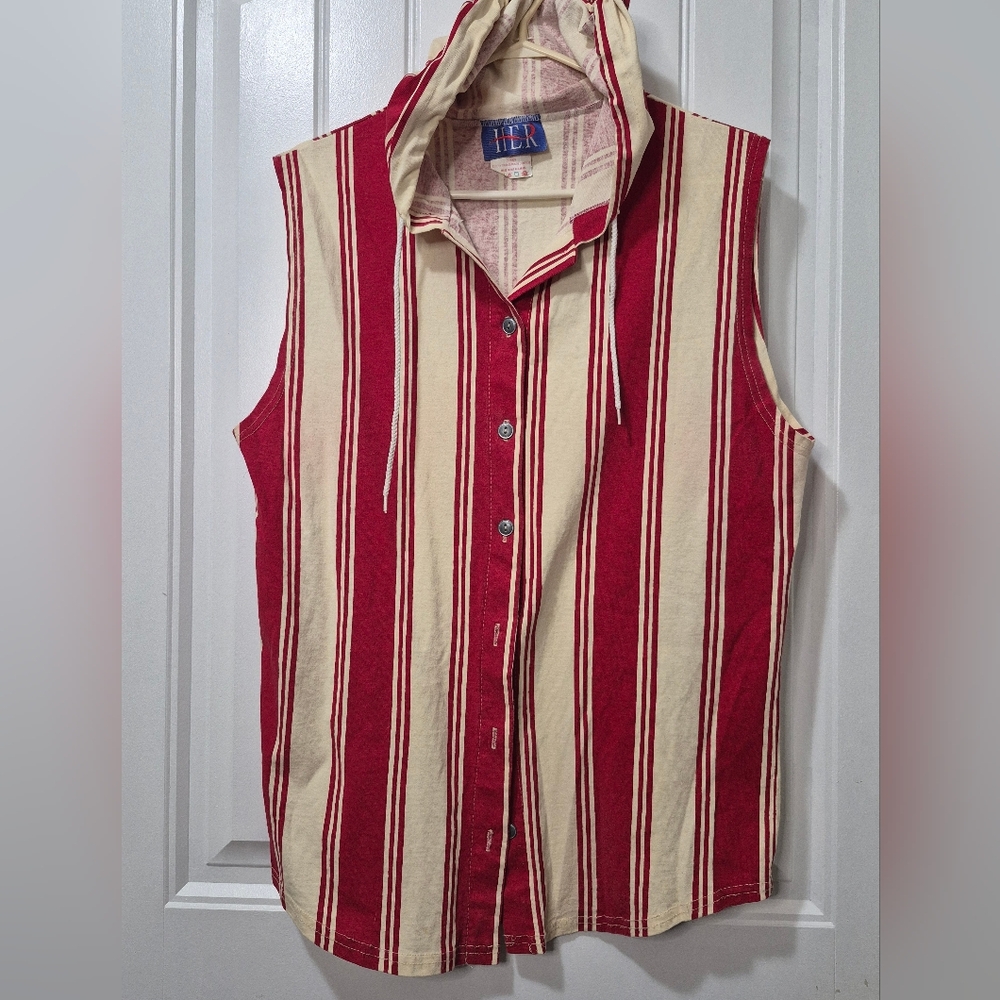 Womens Vintage Hoodie Tank Top Size Medium